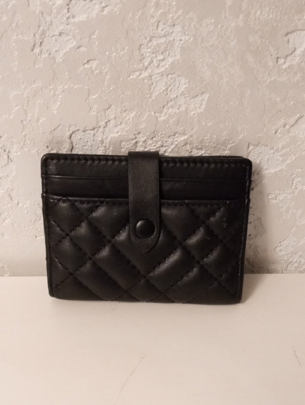 Kurt Geiger Black Leather Card Wallet with Logo